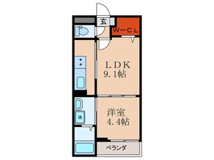 アクラス三山木の物件間取画像